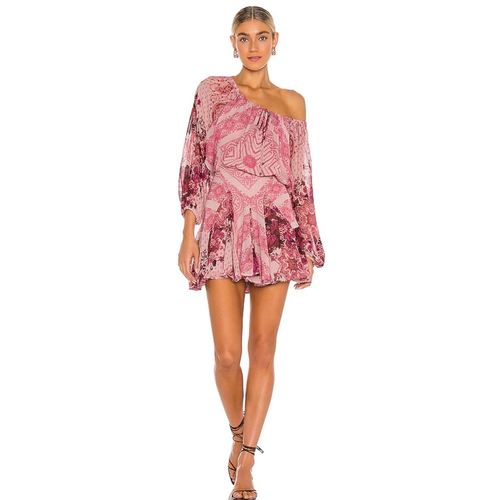Free People Seven Wonders Mini Dress in Dusty Rose